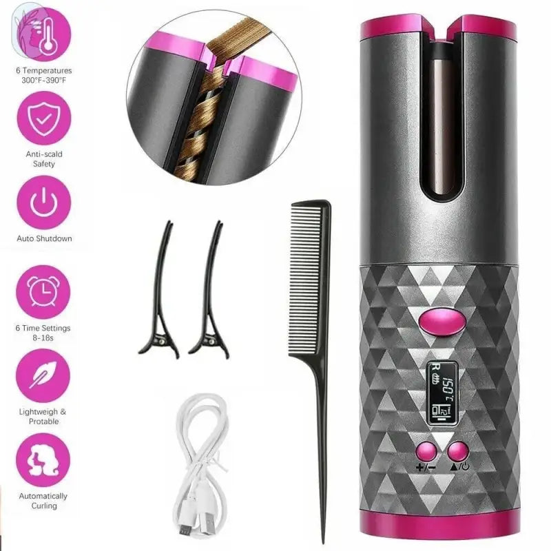 Cordless Rotating Hair Curler - Aevanti