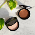 Dual Blend Powder Foundation - French featuring pressed powder and iron oxide bronzer